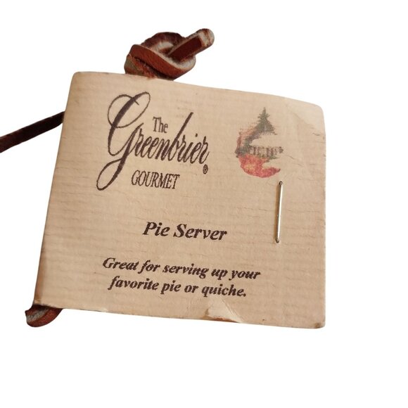 Handcrafted Solid Cherry Wood Pie Server By The Greenbrier Gourmet - Picture 3 of 5